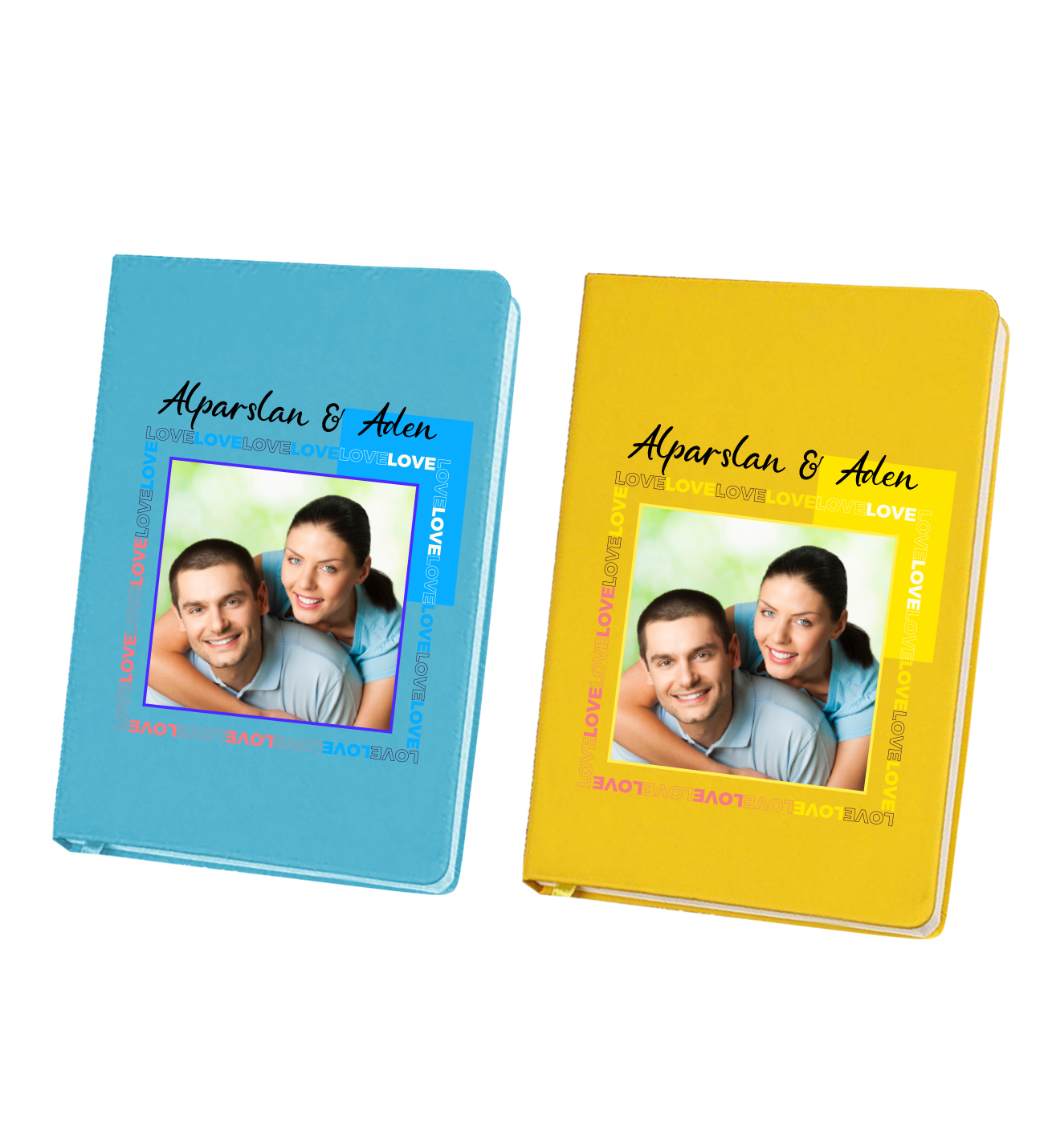 Çiftlere Kişiye Özel Fotoğraflı 2 'li Defter