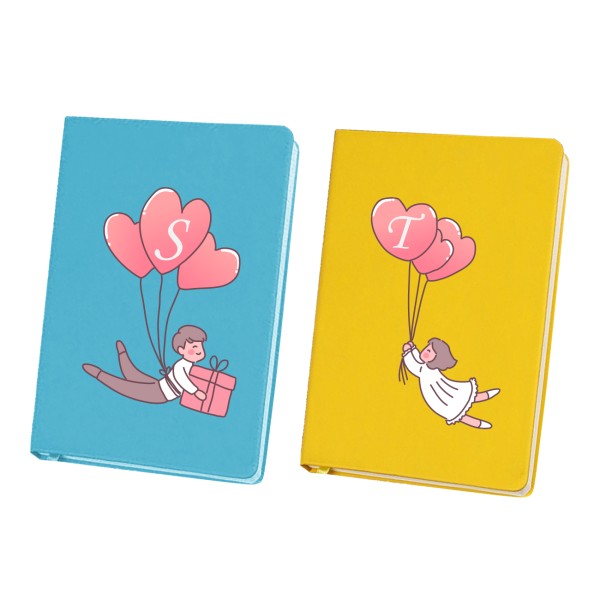 Çiftlere Kişiye Özel Kalp Temalı 2 'li Defter Çiftlere Kişiye Özel Kalp Temalı 2 'li Defter
