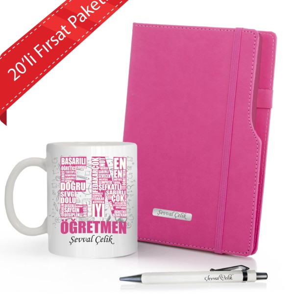 Kişiye Özel 20 'li Öğretmenler Günü İsme Özel Plakalı Siyah Defter & Siyah Roller Kalem ve Kupa Seti Kişiye Özel 20 'li Öğretmenler Günü İsme Özel Plakalı Siyah Defter & Siyah Roller Kalem ve Kupa Seti