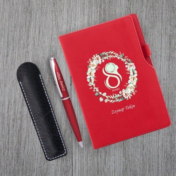 Kişiye Özel 8 Mart Dünya Kadınlar Günü Siluet Baskılı Kırmızı Defter Kırmızı Metal Tükenmez Kalem ve Kupa Seti Kişiye Özel 8 Mart Dünya Kadınlar Günü Siluet Baskılı Kırmızı Defter Kırmızı Metal Tükenmez Kalem ve Kupa Seti