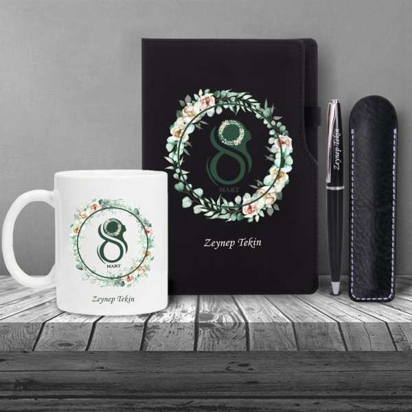 Kişiye Özel 8 Mart Dünya Kadınlar Günü Siluet Baskılı Siyah Defter Siyah Metal Tükenmez Kalem ve Kupa Seti Kişiye Özel 8 Mart Dünya Kadınlar Günü Siluet Baskılı Siyah Defter Siyah Metal Tükenmez Kalem ve Kupa Seti
