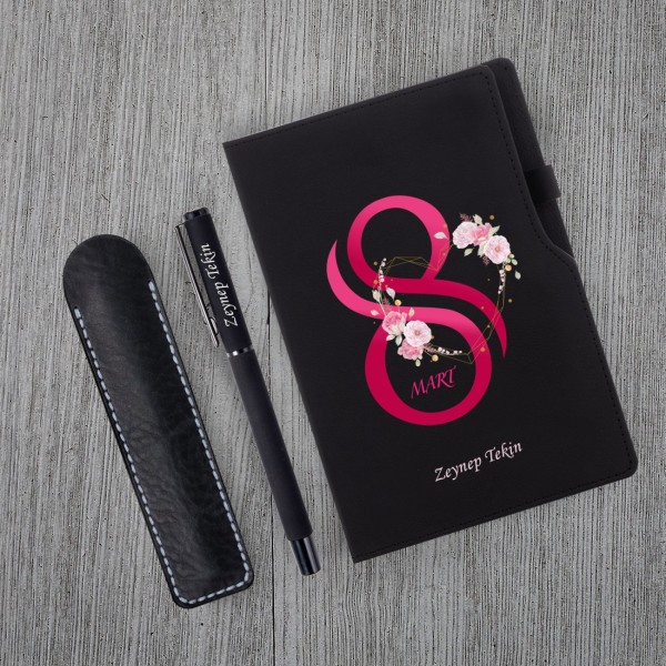 Kişiye Özel 8 Mart Dünya Kadınlar Günü Siyah Defter Siyah Roller Kalem ve Kupa Seti Kişiye Özel 8 Mart Dünya Kadınlar Günü Siyah Defter Siyah Roller Kalem ve Kupa Seti