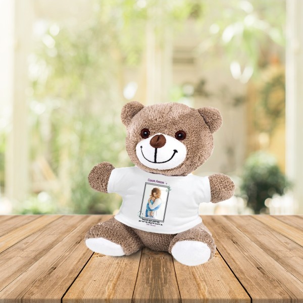 Kişiye Özel Anneler Günü Fotoğraf Baskılı Ahşap Çerçeve & İsimli Safir Yusufçuk Kolye ve Tişört Baskılı Peluş Ayıcık Kişiye Özel Anneler Günü Fotoğraf Baskılı Ahşap Çerçeve & İsimli Safir Yusufçuk Kolye ve Tişört Baskılı Peluş Ayıcık