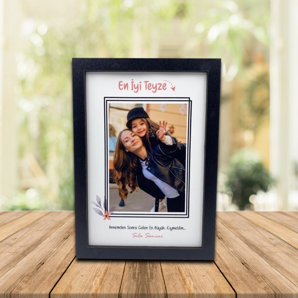 Kişiye Özel Anneler Günü Fotoğraf Baskılı En İyi Teyze Ahşap Çerçeve & İsimli Firuze Yusufçuk Kolye ve Tişört Baskılı Peluş Ayıcık Kişiye Özel Anneler Günü Fotoğraf Baskılı En İyi Teyze Ahşap Çerçeve & İsimli Firuze Yusufçuk Kolye ve Tişört Baskılı Peluş Ayıcık