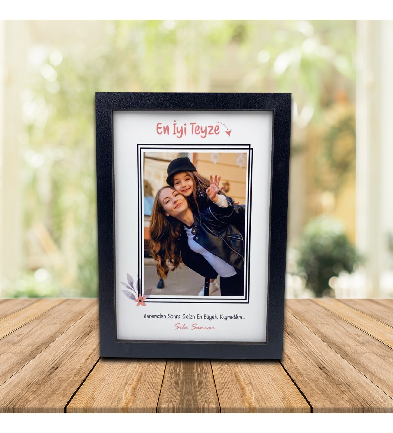 Kişiye Özel Anneler Günü Fotoğraf Baskılı En İyi Teyze Ahşap Çerçeve & İsimli Sonsuzluk Çifti Kolye ve Tişört Baskılı Peluş Ayıcık Kişiye Özel Anneler Günü Fotoğraf Baskılı En İyi Teyze Ahşap Çerçeve & İsimli Sonsuzluk Çifti Kolye ve Tişört Baskılı Peluş Ayıcık