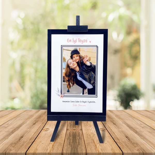 Kişiye Özel Anneler Günü Fotoğraflı En İyi Teyze Şövale ve Ruby Yusufcuk Kolye Kişiye Özel Anneler Günü Fotoğraflı En İyi Teyze Şövale ve Ruby Yusufcuk Kolye