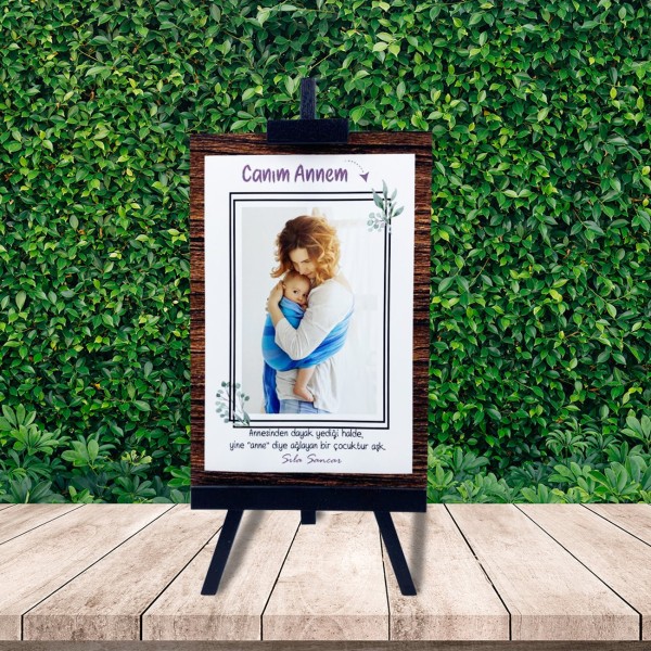 Kişiye Özel Anneler Günü Fotoğraflı Şövale & Kalpli Romantik Melek Işıklı Fanus Kişiye Özel Anneler Günü Fotoğraflı Şövale & Kalpli Romantik Melek Işıklı Fanus