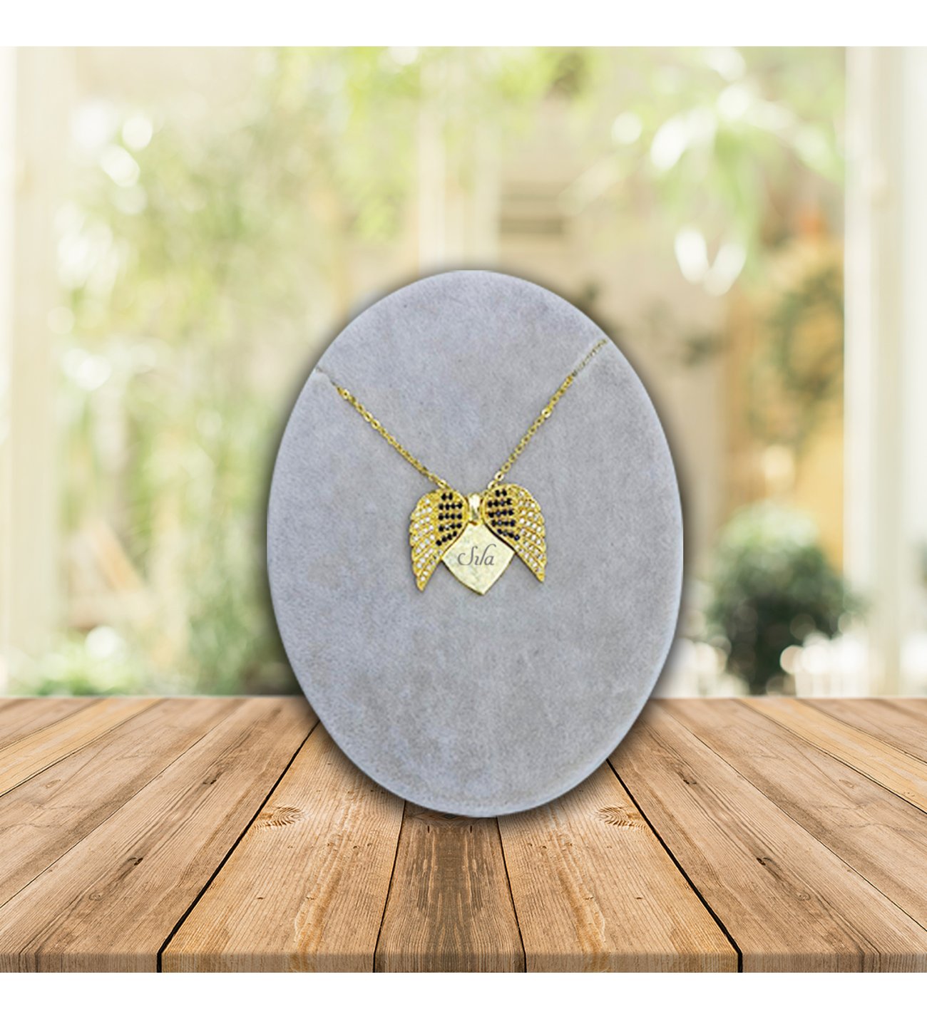 Kişiye Özel Anneler Günü Fotoğraflı Şövale ve İsimli Açılır Melek Kanadı Kolye Kişiye Özel Anneler Günü Fotoğraflı Şövale ve İsimli Açılır Melek Kanadı Kolye