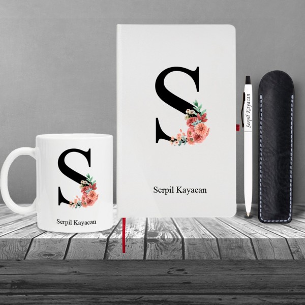 Kişiye Özel Anneler Günü Uv Baskılı Harfli Beyaz Defter ( Kırmızı Kenar ) & Beyaz Tükenmez Kalem ve Kupa Kişiye Özel Anneler Günü Uv Baskılı Harfli Beyaz Defter ( Kırmızı Kenar ) & Beyaz Tükenmez Kalem ve Kupa