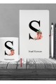 Kişiye Özel Anneler Günü Uv Baskılı Harfli Beyaz Defter ( Kırmızı Kenar ) & Beyaz Tükenmez Kalem ve Kupa