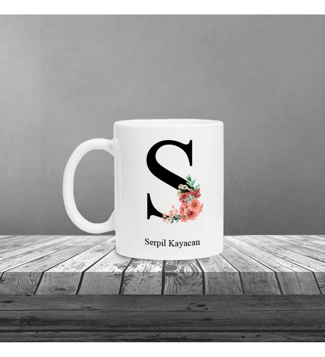 Kişiye Özel Anneler Günü Uv Baskılı Harfli Beyaz Defter ( Kırmızı Kenar ) & Beyaz Tükenmez Kalem ve Kupa