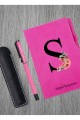 Kişiye Özel Uv Baskılı Harfli Pembe Defter & Pembe Roller Kalem ve Kupa Seti Kişiye Özel Uv Baskılı Harfli Pembe Defter & Pembe Roller Kalem ve Kupa Seti