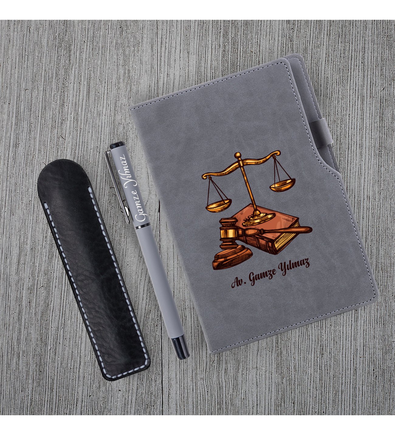 Kişiye Özel Avukat Temalı Gri Defter , Gri Roller Kalem ve Kupa Seti Kişiye Özel Avukat Temalı Gri Defter , Gri Roller Kalem ve Kupa Seti