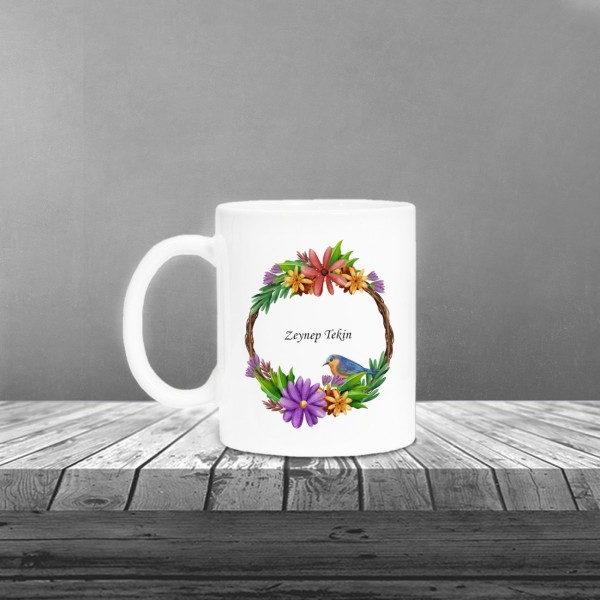 Kişiye Özel Çiçek Desenli UV Baskı Siyah Defter Metal Tükenmez Kalem Kupa Seti Kişiye Özel Çiçek Desenli UV Baskı Siyah Defter Metal Tükenmez Kalem Kupa Seti