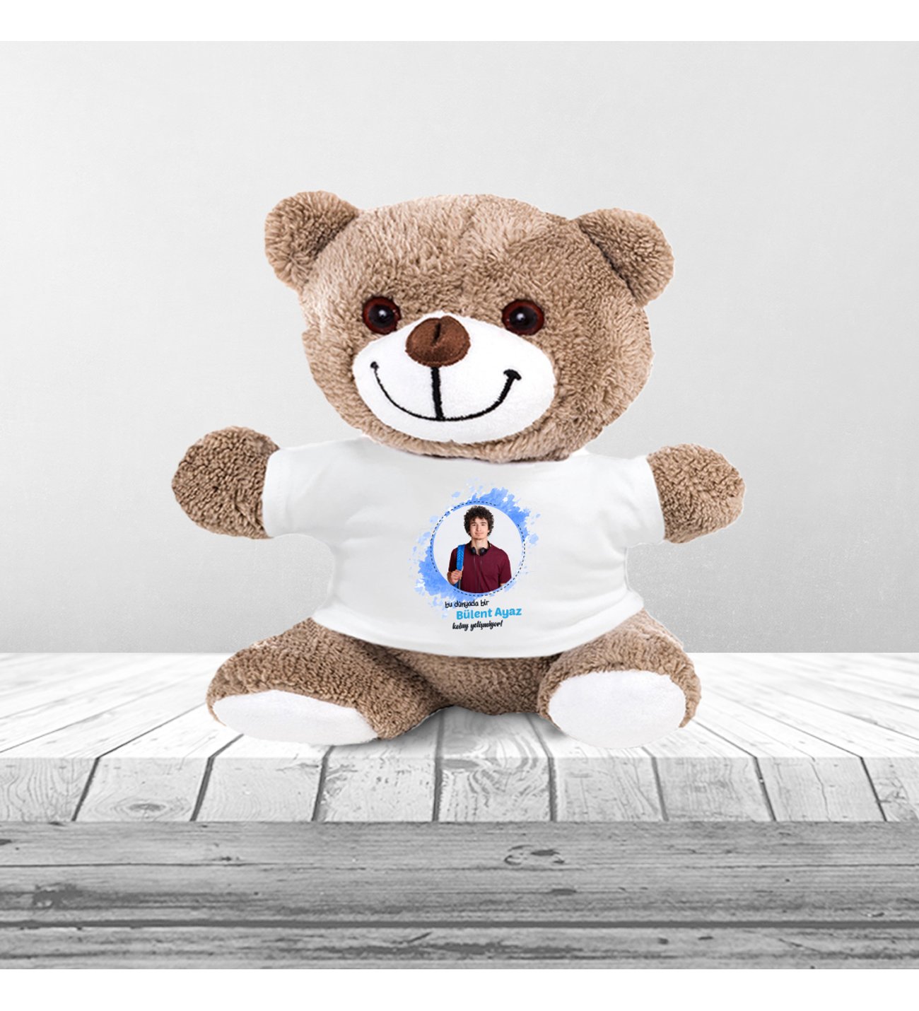 Kişiye Özel Fotoğraflı Kolay Yetişmiyor Temalı Peluş Ayıcık ve Kupa Seti Kişiye Özel Fotoğraflı Kolay Yetişmiyor Temalı Peluş Ayıcık ve Kupa Seti