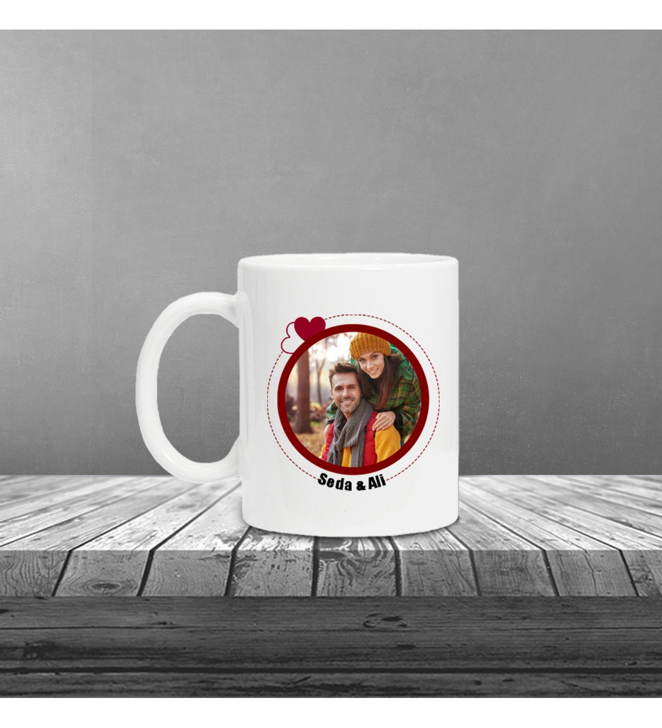 Kişiye Özel Fotoğraflı Peluş Ayıcık Kupa ve Sonsuzluk Çifti Kolye