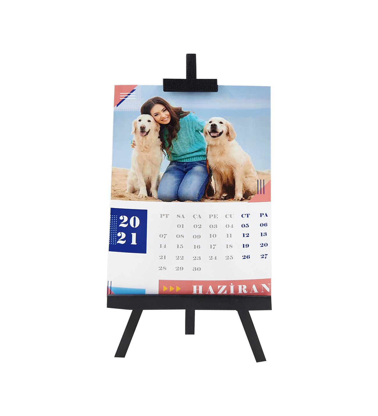 Kişiye Özel Fotoğraflı Şövale Çerçeveli Takvim