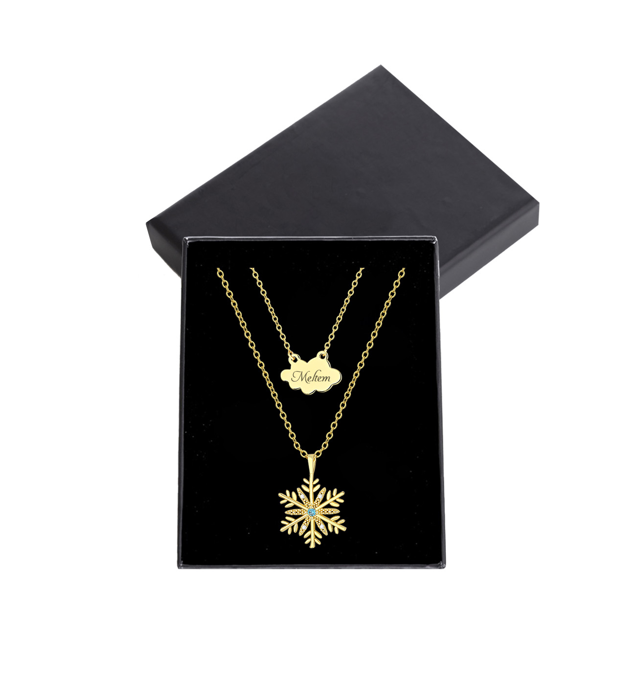 Kişiye Özel Kartanesi Kolye & Pembe Love Baskılı Kalp Tişörtlü Ayıcık ve Işıklı Sokak Lambalı Orta Boy Kar Küresi