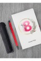 Kişiye Özel UV Baskılı 8 Mart Temalı Klasik Model Beyaz Defter ve Kırmızı Tükenmez Kalem Seti Kişiye Özel UV Baskılı 8 Mart Temalı Klasik Model Beyaz Defter ve Kırmızı Tükenmez Kalem Seti