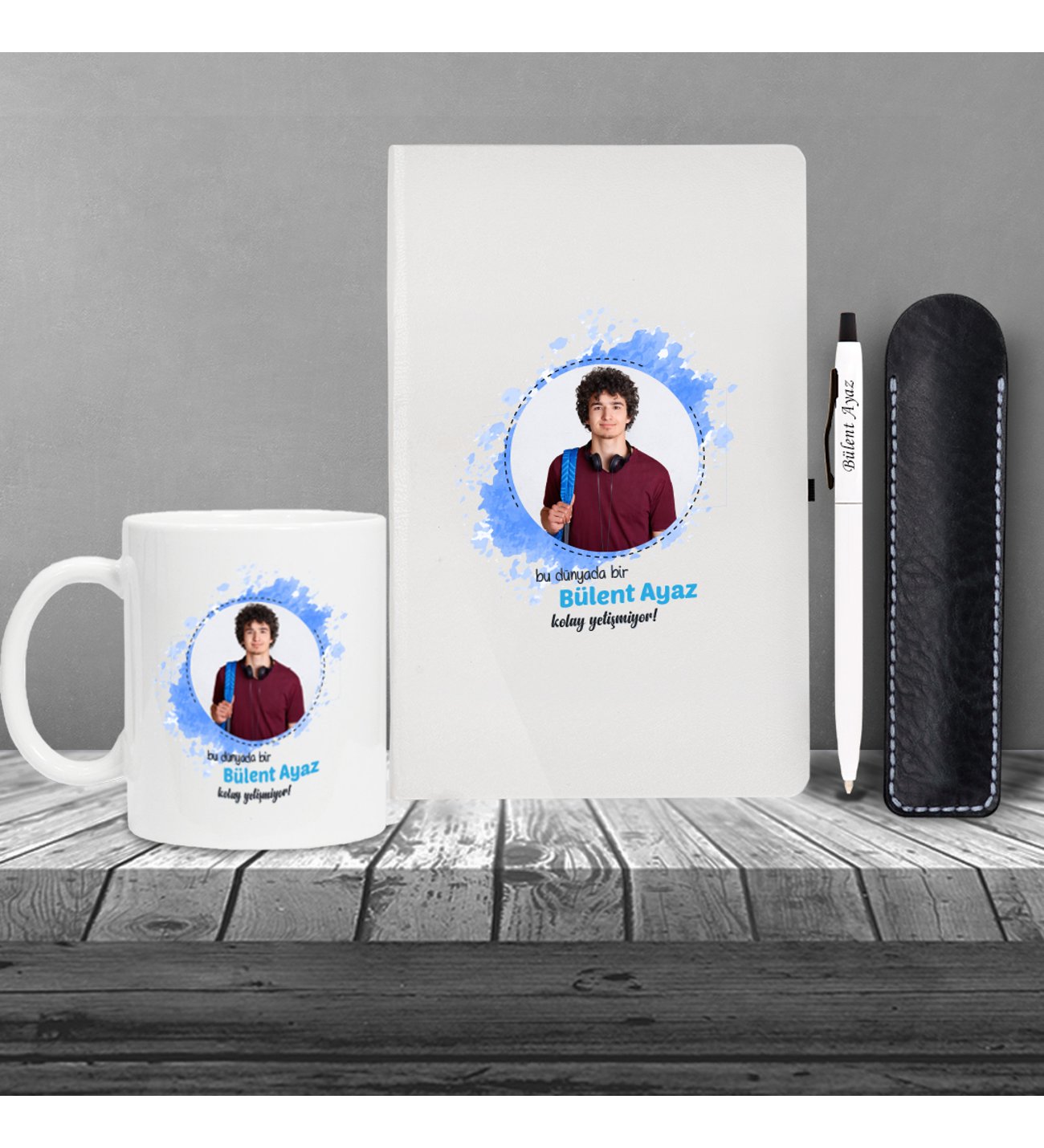 Kişiye Özel Kolay Yetişmiyor Seti Beyaz Defter & Metal Beyaz Tükenmez Kalem ve Kupa Kişiye Özel Kolay Yetişmiyor Seti Beyaz Defter & Metal Beyaz Tükenmez Kalem ve Kupa