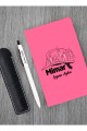 Kişiye Özel Mimar Seti Pembe Defter Metal & Beyaz Tükenmez Kalem ve Kupa