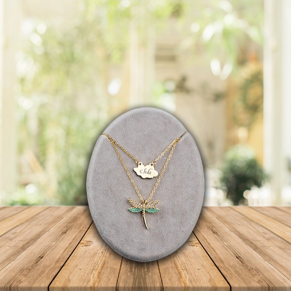 Kişiye Özel Firuze Renk Zirkon Taşlı Yusufçuk Kolye