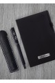 Kişiye Özel Siyah Defter ve Siyah Roller Kalem Seti Kişiye Özel Siyah Defter ve Siyah Roller Kalem Seti