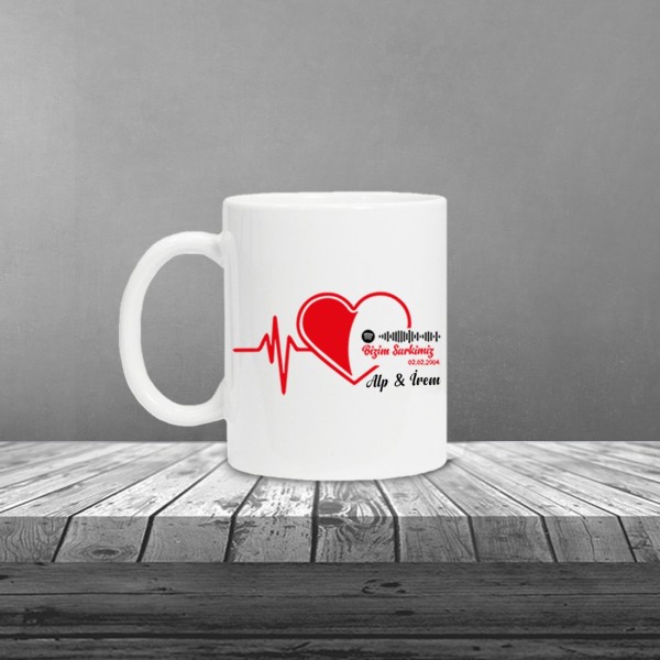 Kişiye Özel Spotify Kodlu Bizim Şarkımız Baskılı Kalpli Kupa Kişiye Özel Spotify Kodlu Bizim Şarkımız Baskılı Kalpli Kupa