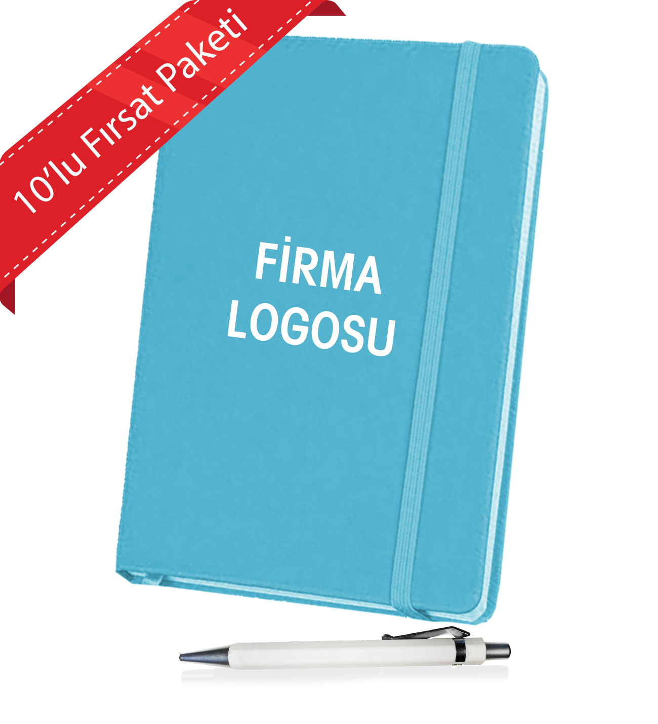 Kişiye Özel UV Baskılı 10 'lu Firma Logolu Kurumsal Defter & Beyaz Kalem Seti Kişiye Özel UV Baskılı 10 'lu Firma Logolu Kurumsal Defter & Beyaz Kalem Seti