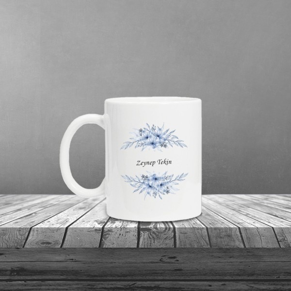 Kişiye Özel UV Baskılı Çiçekli Defter Kalem Kupa Seti Kişiye Özel UV Baskılı Çiçekli Defter Kalem Kupa Seti