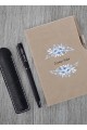 Kişiye Özel UV Baskılı Çiçekli Defter Roller Kalem Seti Kişiye Özel UV Baskılı Çiçekli Defter Roller Kalem Seti