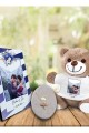 Kişiye Özel UV Baskılı Fotoğraflı Ahşap Çerçeve & Peluş Ayıcık ve İsimli Ruby Yusufcuk  Kolye