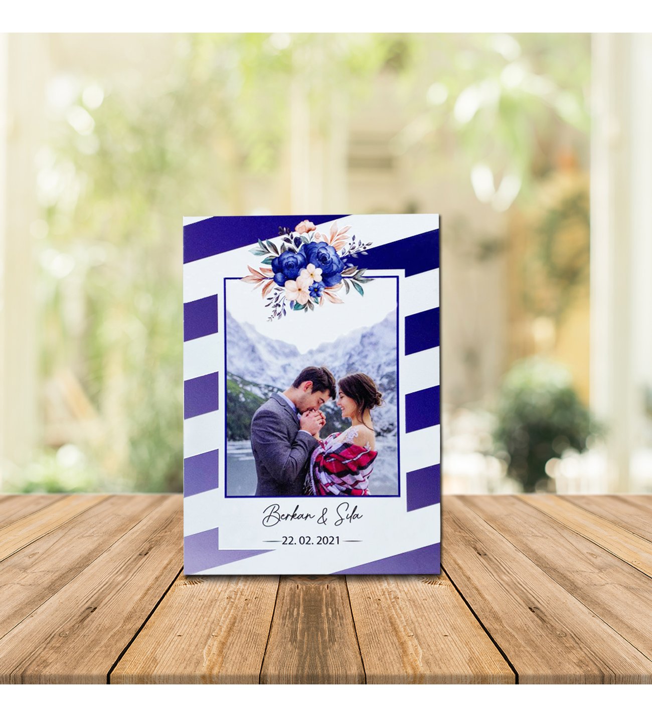 Kişiye Özel UV Baskılı Fotoğraflı Ahşap Çerçeve ve Peluş Ayıcık