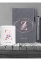 Kişiye Özel UV Baskılı Harfli Gri Defter Roller Kalem Kupa Seti Kişiye Özel UV Baskılı Harfli Gri Defter Roller Kalem Kupa Seti