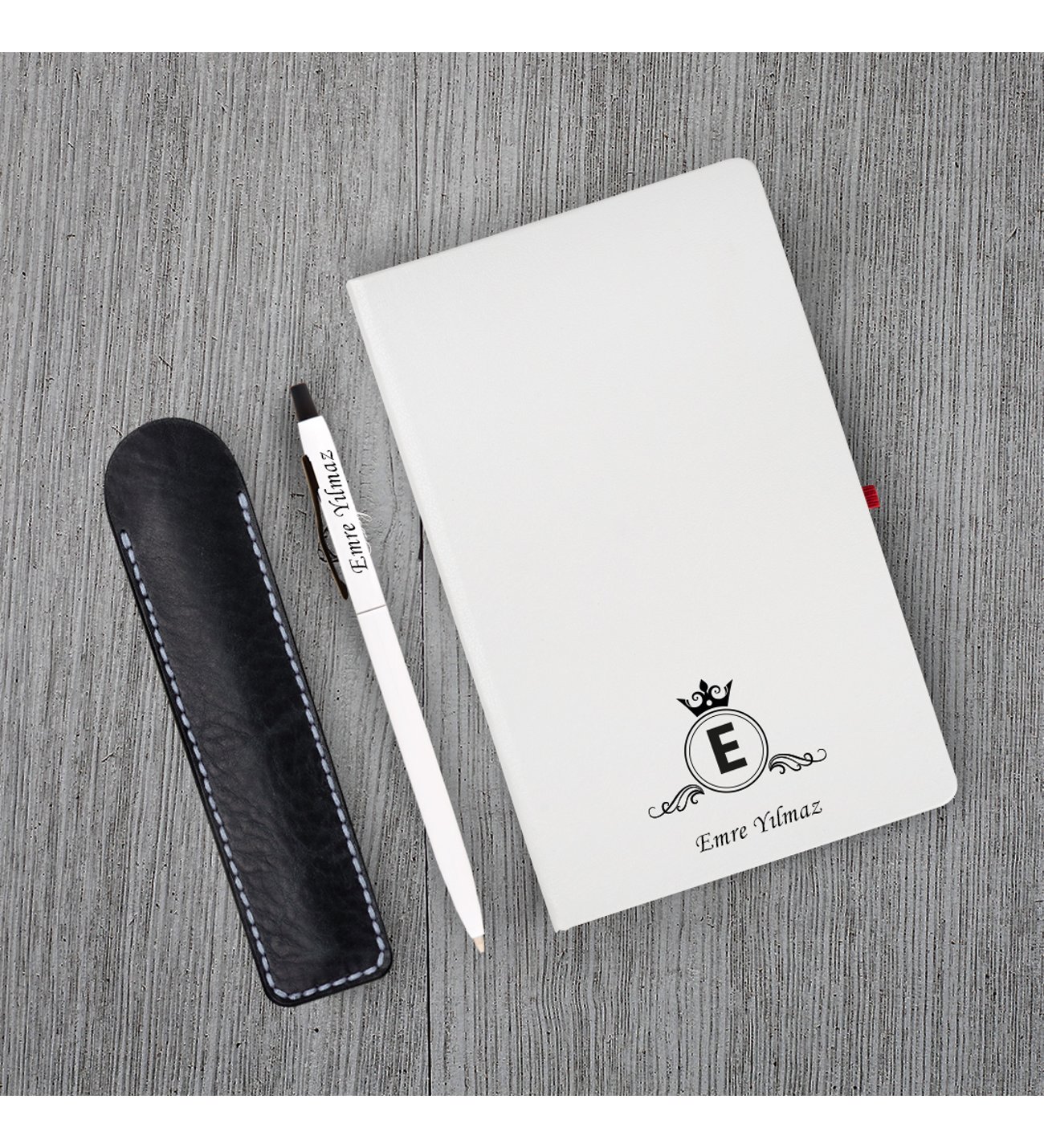 Kişiye Özel UV Baskılı Klasik Model Beyaz Defter ve Beyaz Tükenmez Kalem ve Kupa Seti Kişiye Özel UV Baskılı Klasik Model Beyaz Defter ve Beyaz Tükenmez Kalem ve Kupa Seti