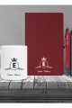 Kişiye Özel UV Baskılı Klasik Model Bordo Defter ve Kırmızı Tükenmez Kalem ve Kupa Seti Kişiye Özel UV Baskılı Klasik Model Bordo Defter ve Kırmızı Tükenmez Kalem ve Kupa Seti