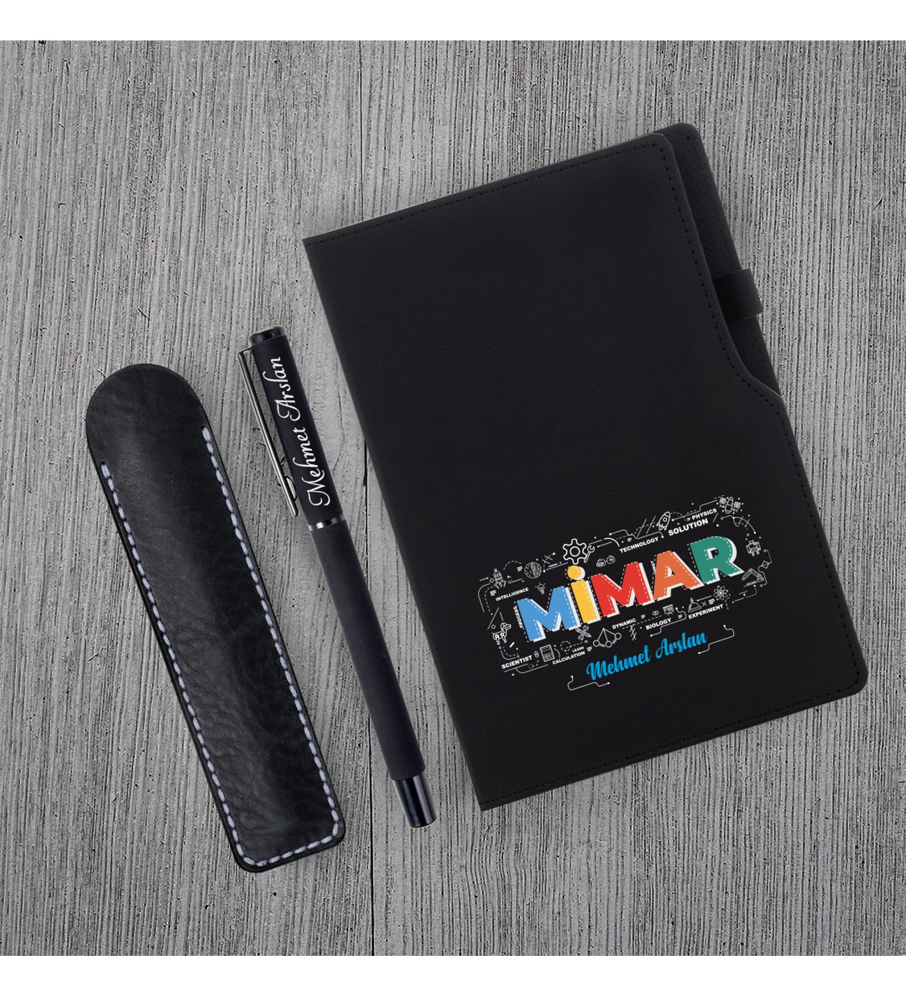 Kişiye Özel UV Baskılı Mimar Temalı Siyah Defter & Siyah Roller Kalem ve Kupa Seti Kişiye Özel UV Baskılı Mimar Temalı Siyah Defter & Siyah Roller Kalem ve Kupa Seti