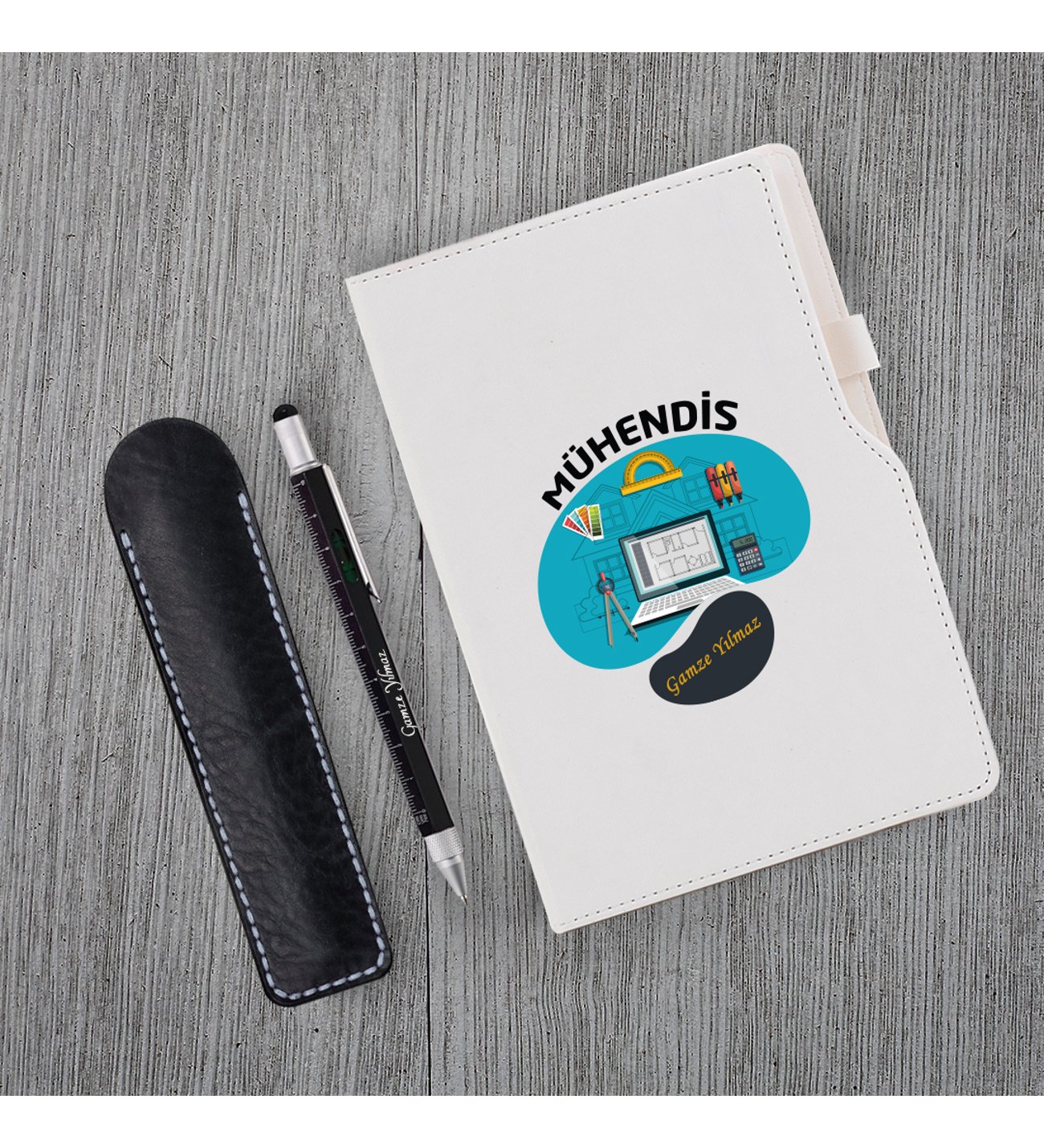 Kişiye Özel Uv Baskılı Mühendis Temalı Beyaz Defter & Fonksiyonel Mühendis Kalemi ve Kupa Seti Kişiye Özel Uv Baskılı Mühendis Temalı Beyaz Defter & Fonksiyonel Mühendis Kalemi ve Kupa Seti