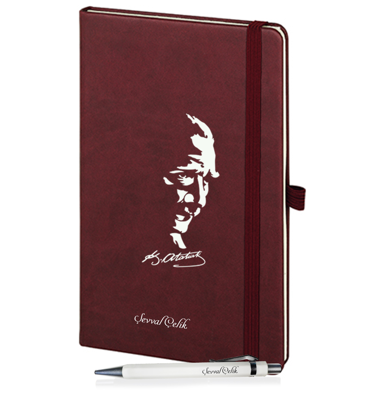 Kişiye Özel UV Baskılı Öğretmenler Günü Temalı Atatürk Siluletli Defter & Beyaz Kalem Seti Kişiye Özel UV Baskılı Öğretmenler Günü Temalı Atatürk Siluletli Defter & Beyaz Kalem Seti