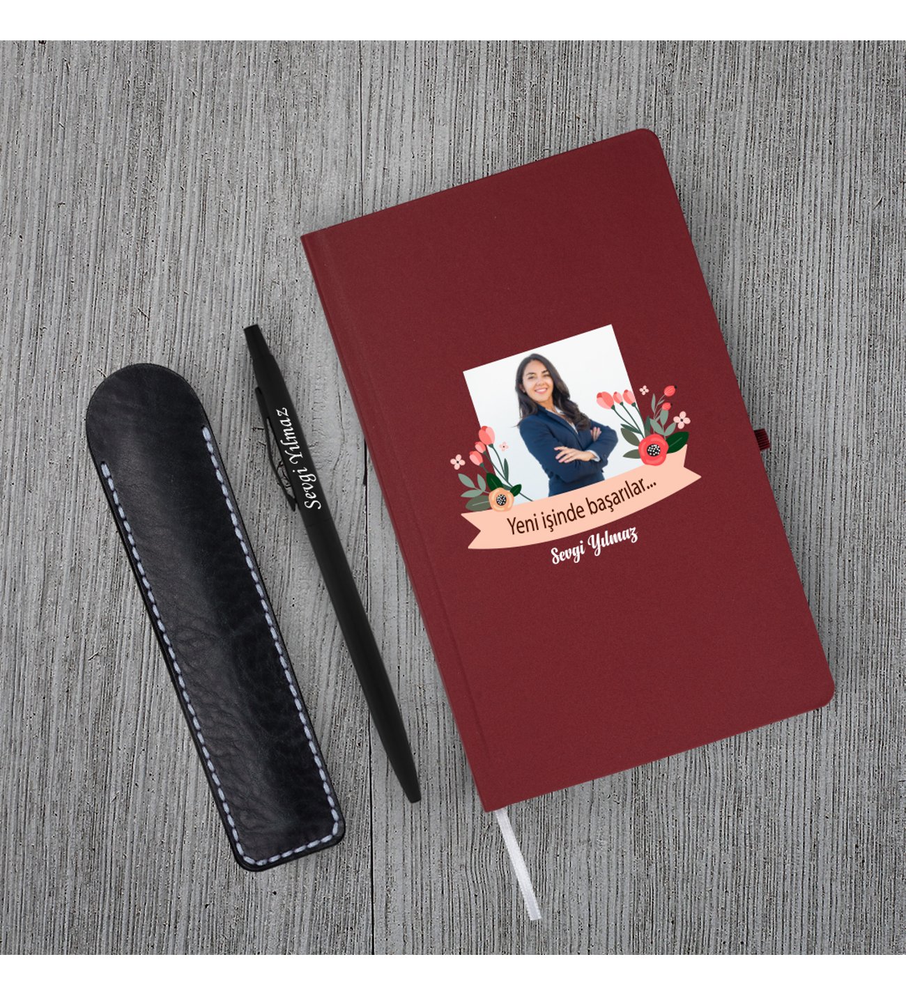 Kişiye Özel Yeni İş Temalı Bordo Klasik Defter & Siyah Tükenmez Kalem ve Kupa Kişiye Özel Yeni İş Temalı Bordo Klasik Defter & Siyah Tükenmez Kalem ve Kupa