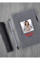 Kişiye Özel Yeni İş Temalı Gri Defter & Gri Roller Kalem ve Kupa Seti