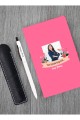 Kişiye Özel Yeni İş Temalı Pembe Defter & Beyaz Tükenmez Kalem ve Kupa