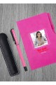 Kişiye Özel Yeni İş Temalı Pembe Defter & Pembe Roller Kalem ve Kupa Seti
