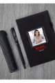 Kişiye Özel Yeni İş Temalı Siyah Defter & Siyah Roller Kalem ve Kupa Seti